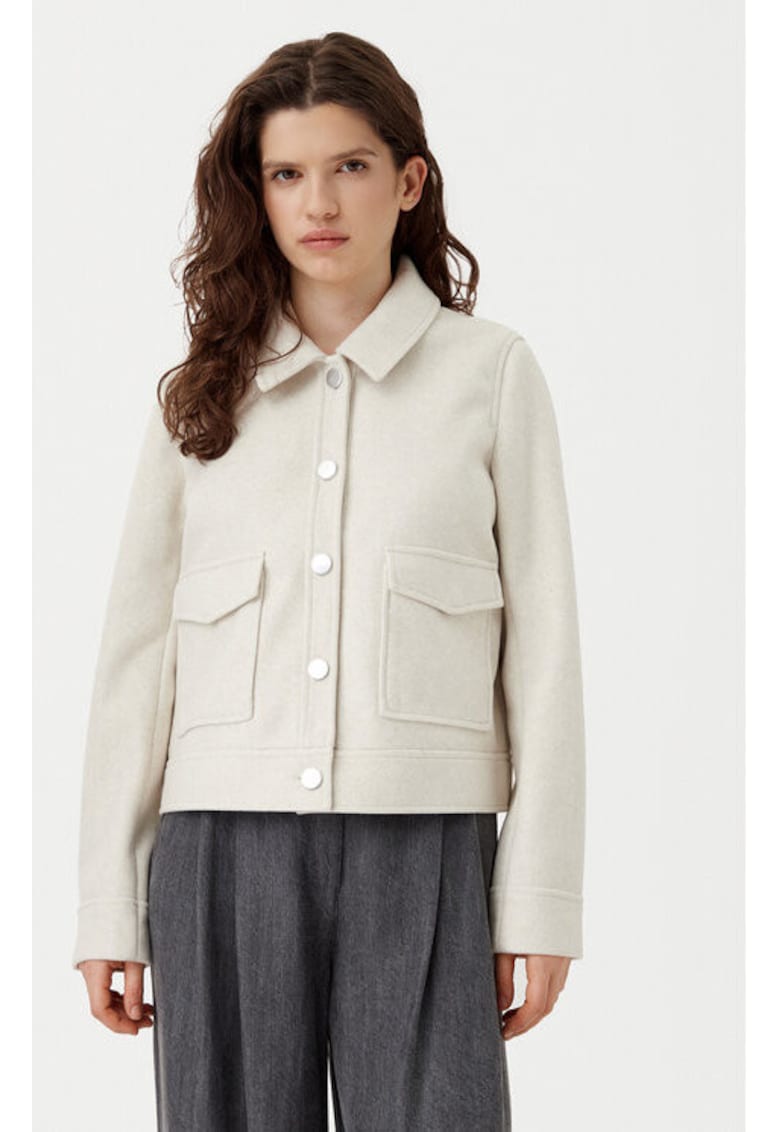 Geaca dama - 304903052 - Poliester reciclat/Poliester - Bej - Bej