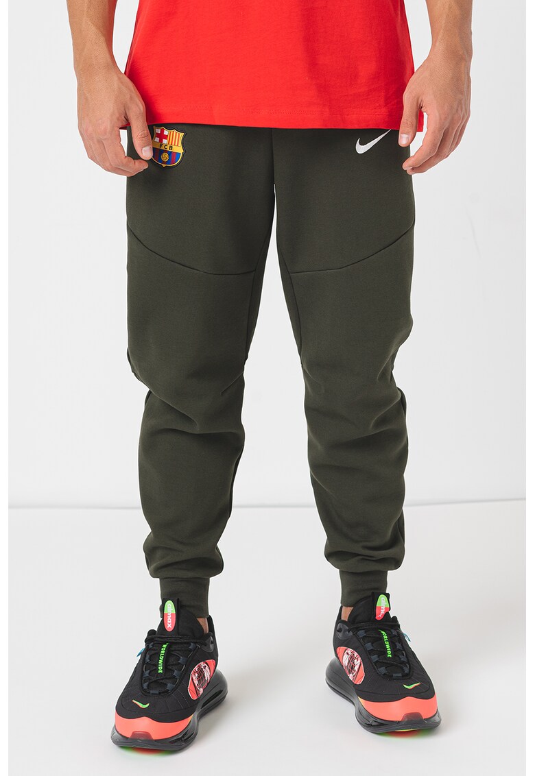 Pantaloni cu talie medie pentru fotbal FC Barcelona - Verde padure