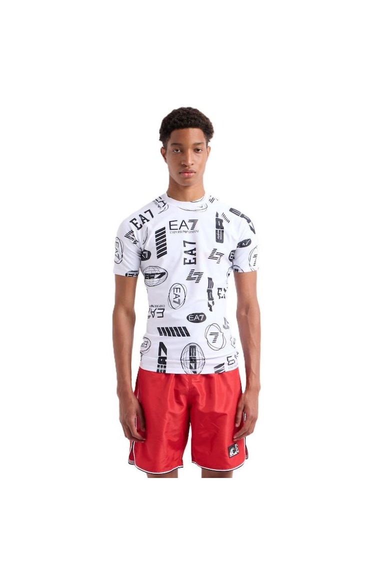 Tricou pentru Barbati - m tee ss lycra - 7M000547-AF13158-F0043 - Alb - Alb