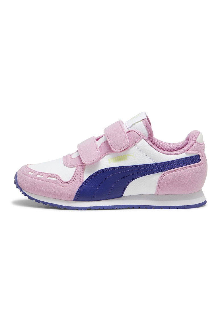 Pantofi sport Cabana Racer SL 20 de piele ecologica cu inchidere velcro - Alb/Roz pastel