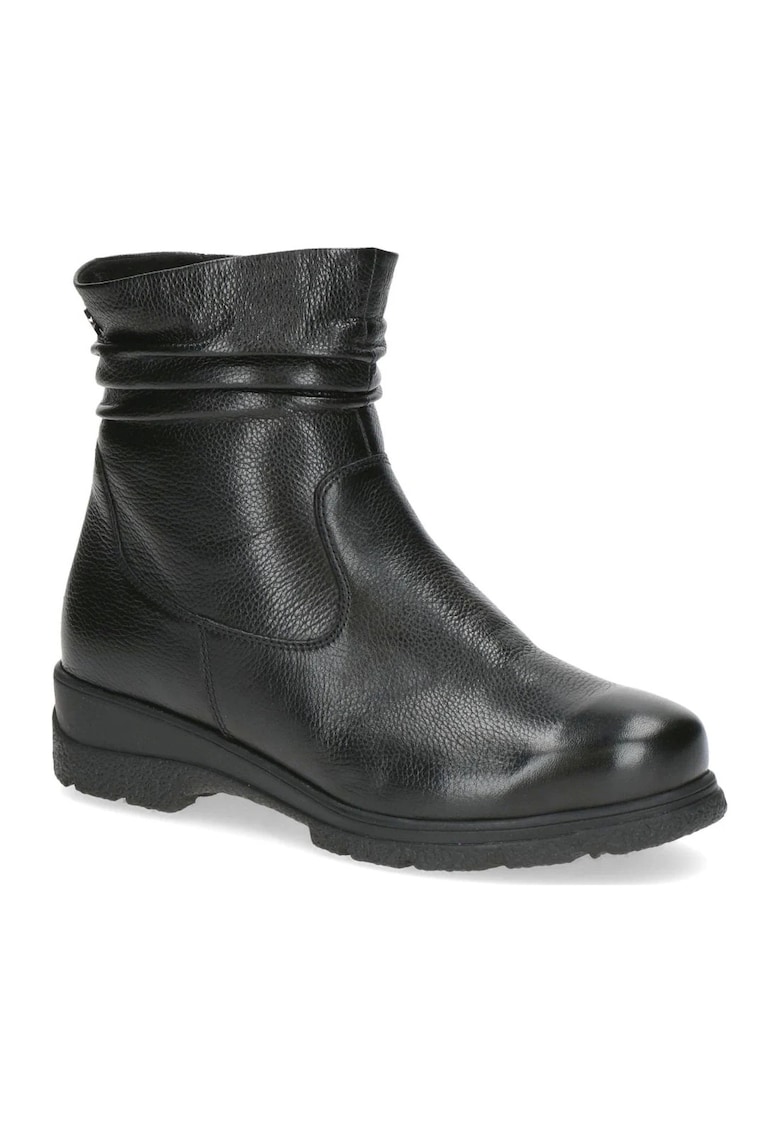 Botine casual dama - piele naturala - negru