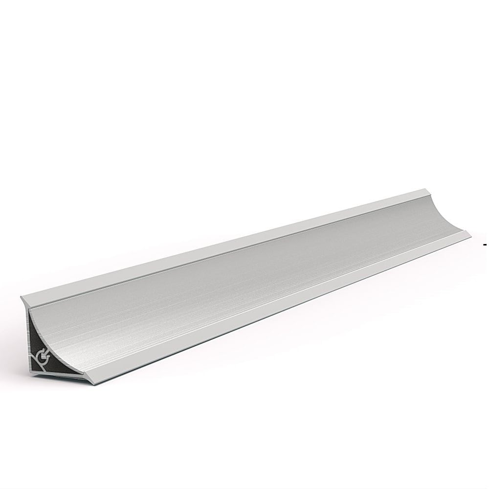 Profil inaltator concav, aluminiu, argintiu, 4 m