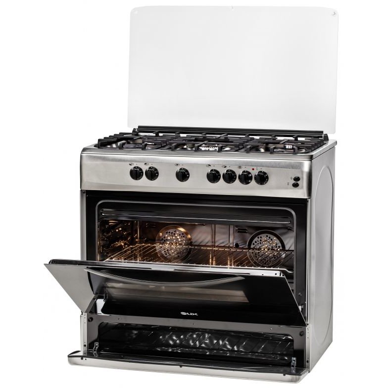 Aragaz 6090 ECAI IX FONTA LPG Convectie duala gaz 5 arzatoare Cuptor electric Inox