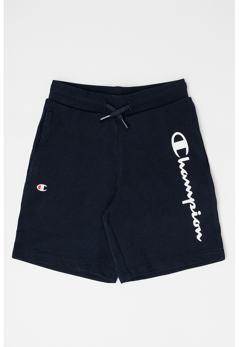 Pantaloni scurti cu imprimeu logo, Bleumarin