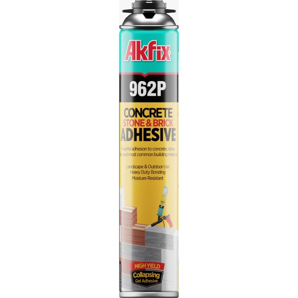 Spuma adeziva poliuretanica pentru beton, piatra si caramida Akfix 962P, 800 ml