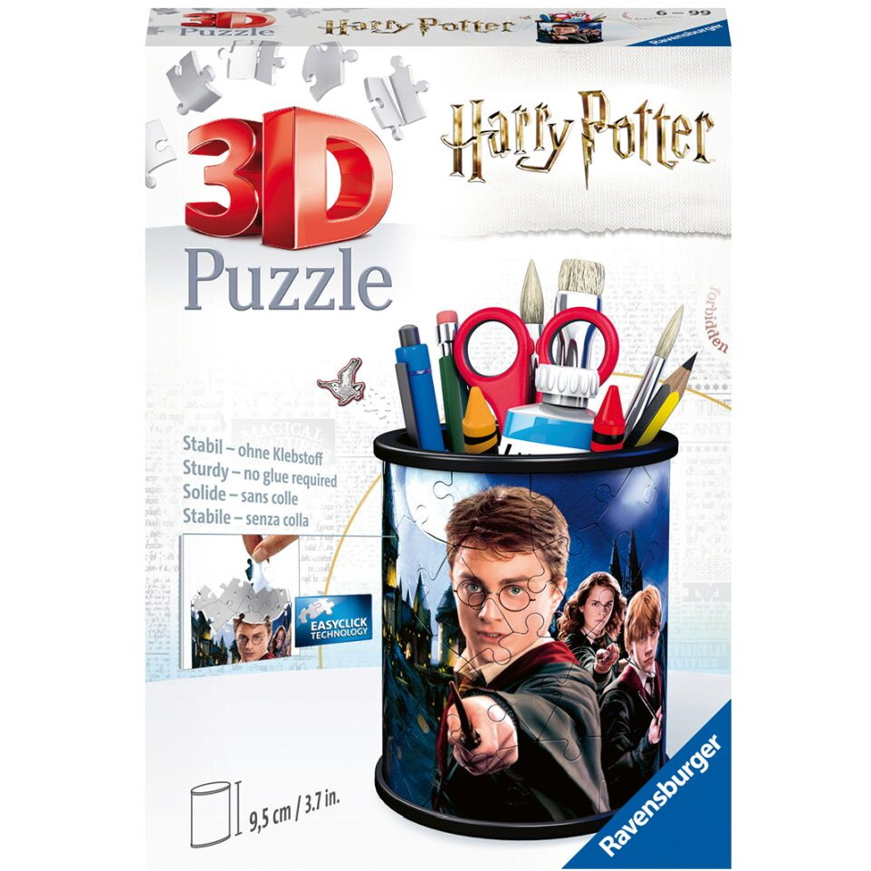 Puzzle Puzzle 3D Ravensburger - Harry Potter, suport pixuri, 54 piese