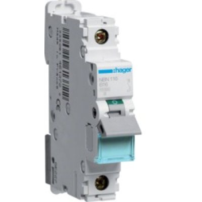 Siguranta automata Hager NBN116, 1P, 16A, 10kA, curba B
