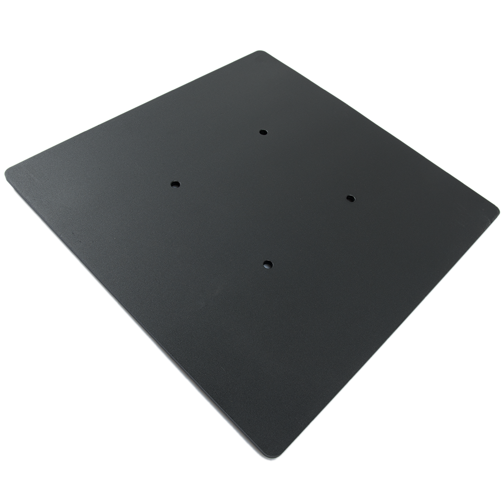 Baza patrata pentru postament masa, otel, negru, 460 x 460 mm