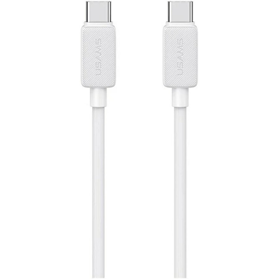 Cablu de date KY Series US-SJ691, USB-C la USB-C, 60W, 480 Mbps, 1m, Alb