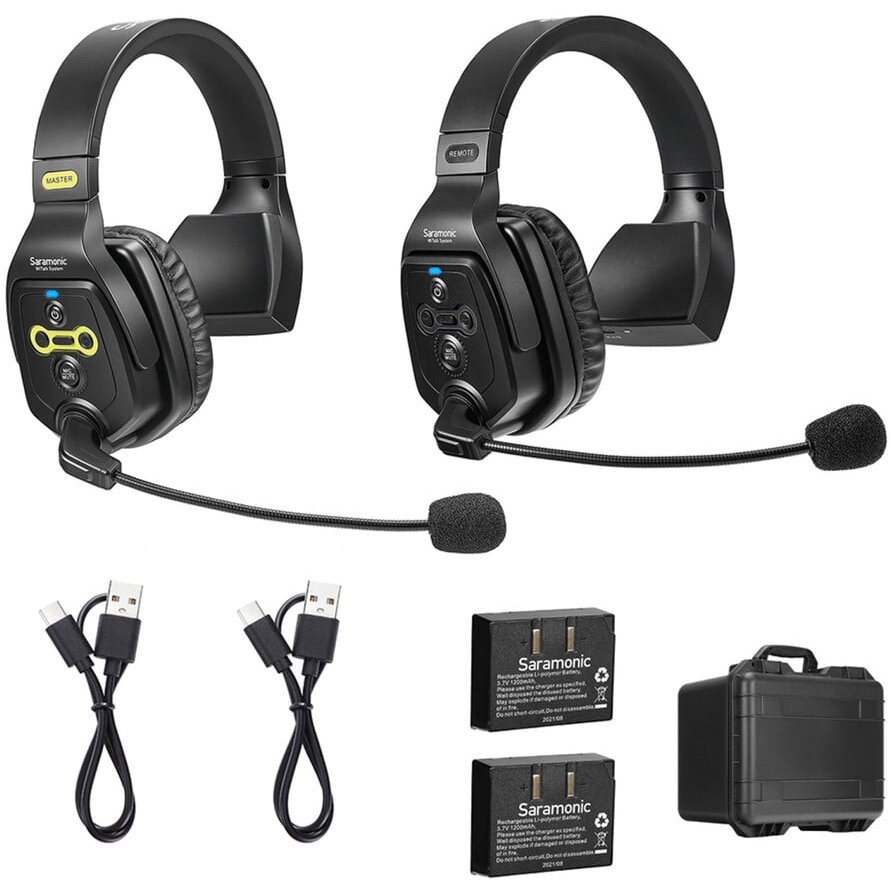 Sistem Intercom Wireless pentru 2 Persoane WiTalk WT2S Full-Duplex 1.9GHz Casti Single-ear Negru