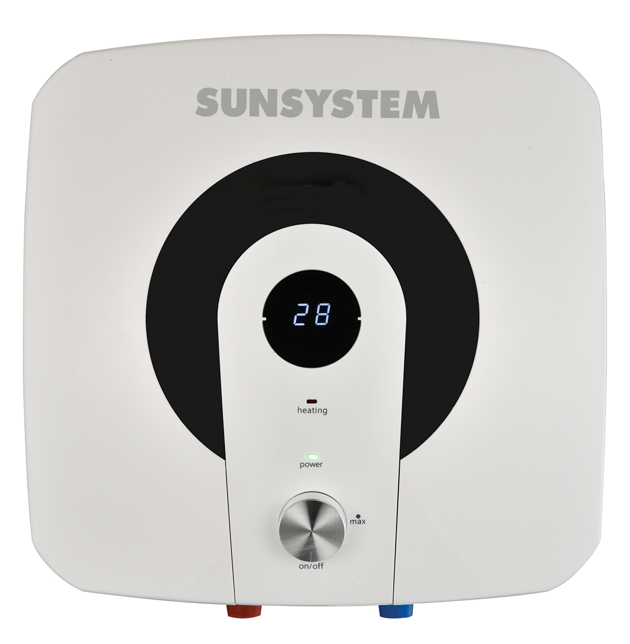 Boiler electric Sunsystem MB 15KS-AL 15 litri rezistenta electrica 2 kW clasa energetica B montaj vertical incalzire rapida protectie dubla montaj deasupra chiuvetei