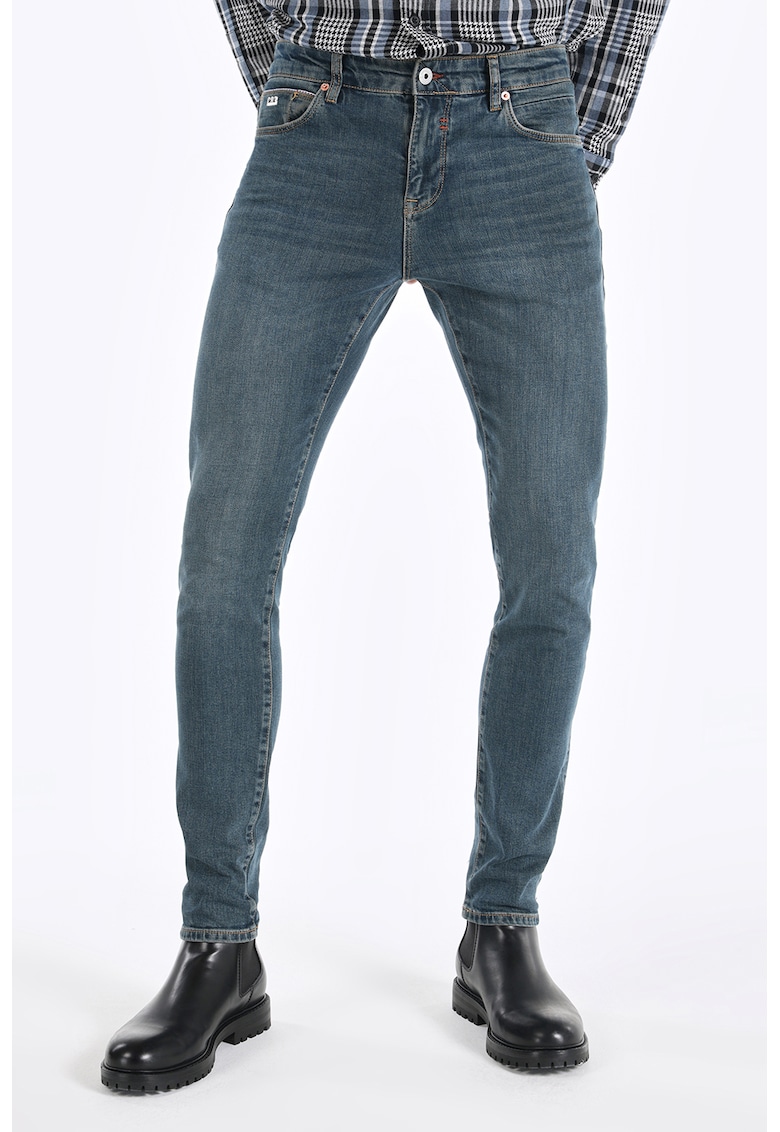 Blugi slim fit Danny - Albastru prafuit