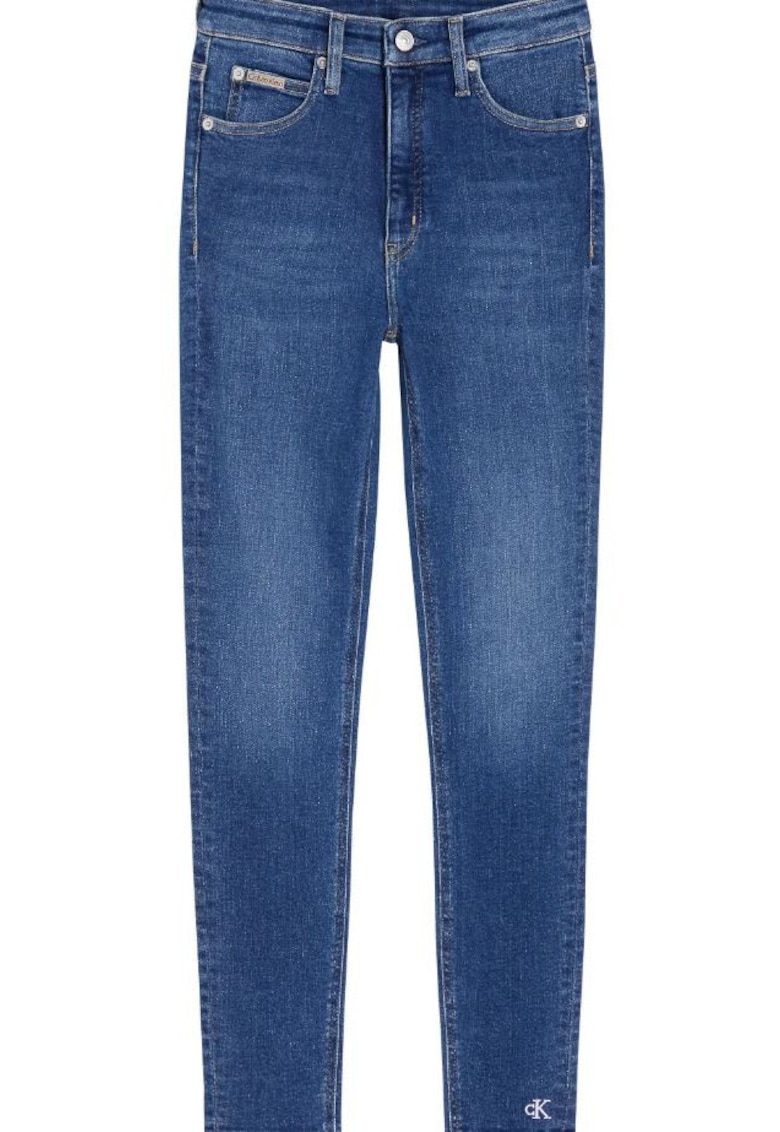 Blugi super skinny cu talie inalta -