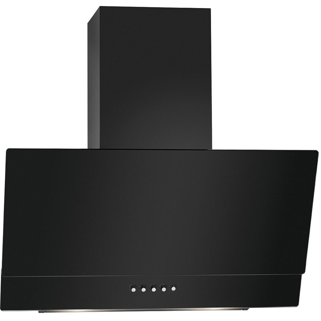 Hota verticala de perete Bomann, DU7607G, 60 cm, 302 m³/h, 3 trepte de putere, recirculare si evacuare aer, panou de control mecanic, filtru de grasime din aluminiu lavabil, lumini LED, design elegant sticla, negru