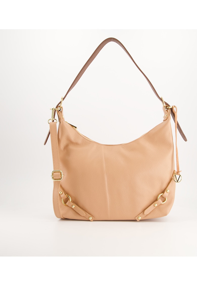 Geanta de umar - piele naturala - roz - 28x37x9cm - cu 2 buzunare interioare - 1 buzunar exterior - curea reglabila.