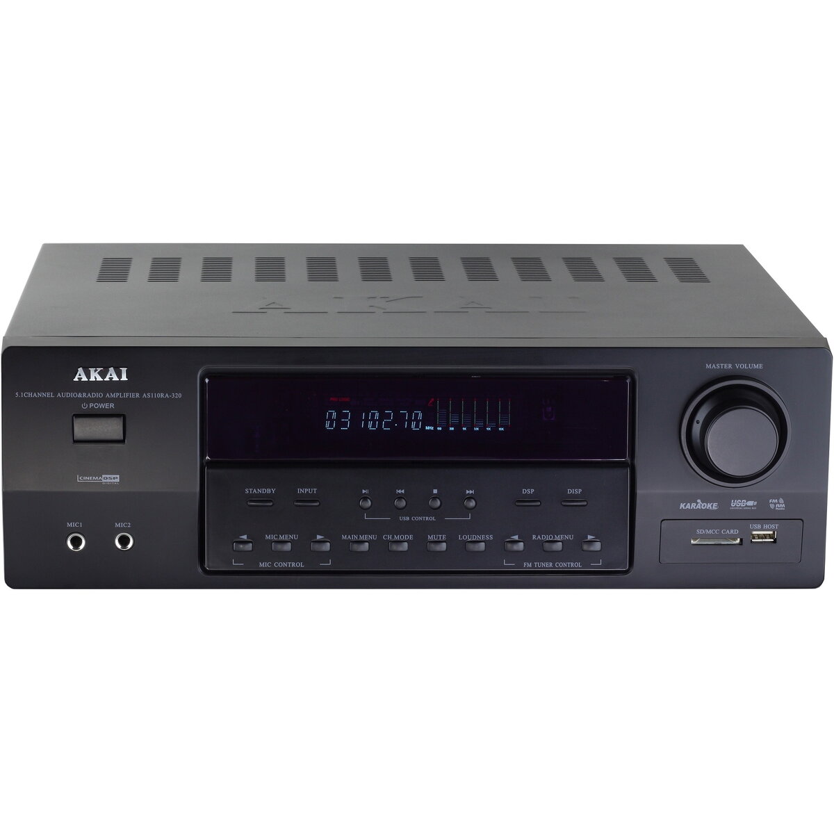 Amplificator Akai AS110RA-320, 5.1, 90W RMS, Negru