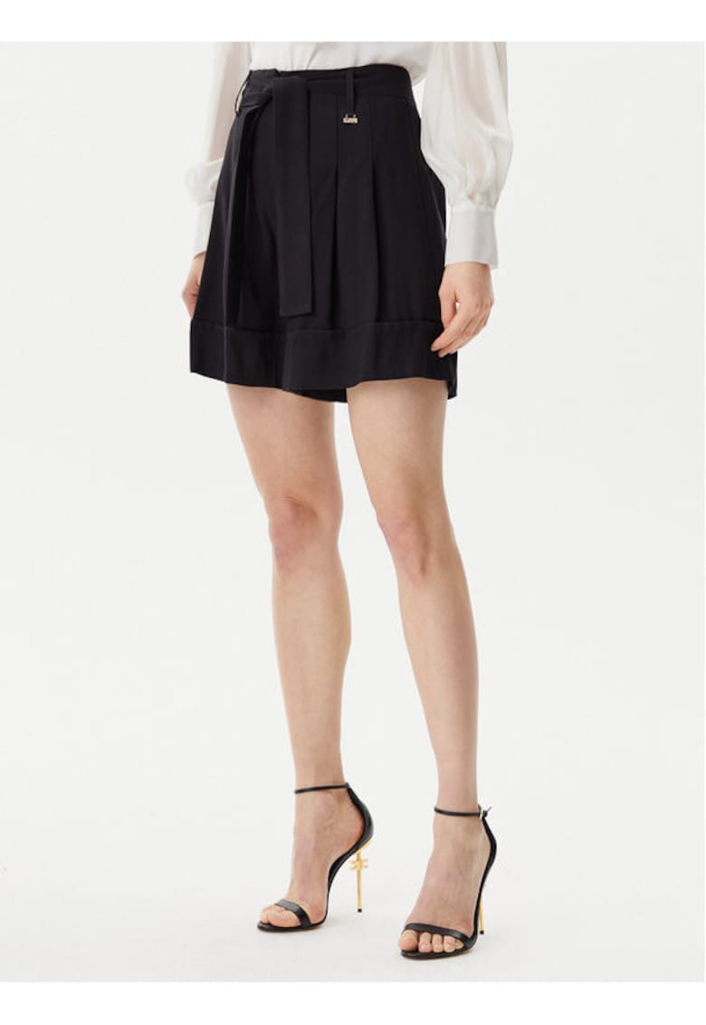 Pantaloni scurti dama - 305291028 - Viscoza - Negru - Negru