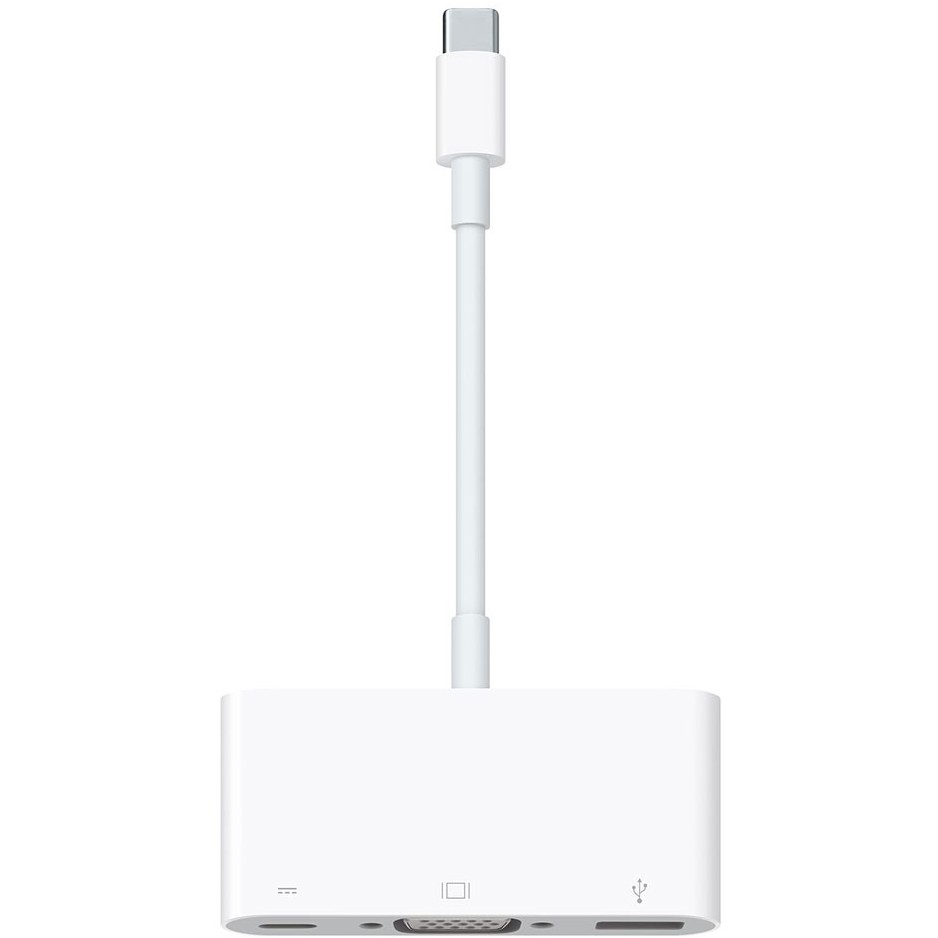 Adaptor multiport USB-C VGA, Alb