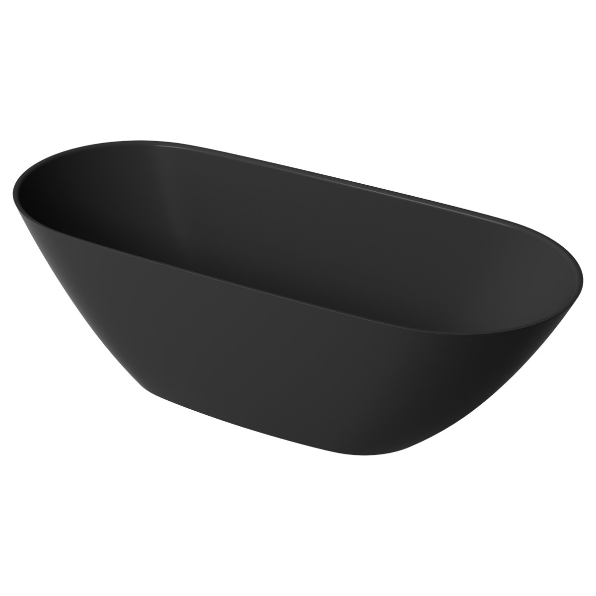 Cada freestanding Marmite BT 0604, compozit mineral, fara preaplin, negru mat, 160 x 70 x 50 cm