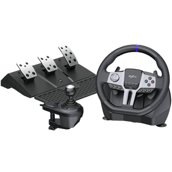 -V9 Gen2 cu pedale si schimbator de viteze pentru jucatorii pasionati de jocurile cu curse, PC / PS3 / PS4 / XBOX ONE / XBOX Series S&amp;X / Nintendo Switch, Negru