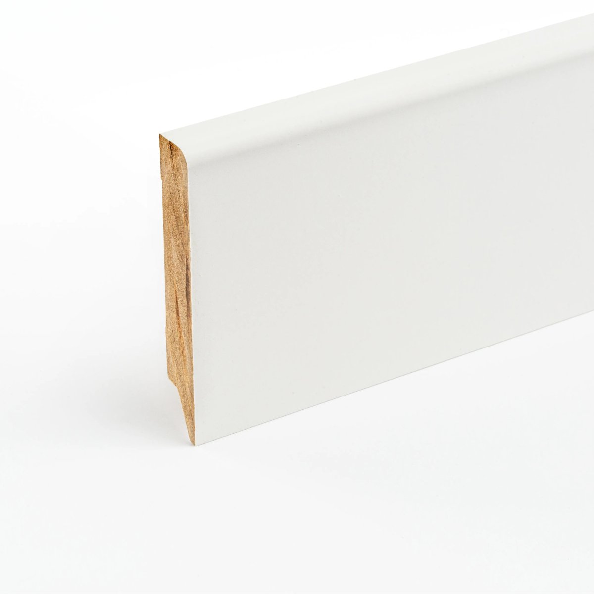 Plinta parchet MDF A100, alb, canal cablu, 2000 x 100 x 16 mm