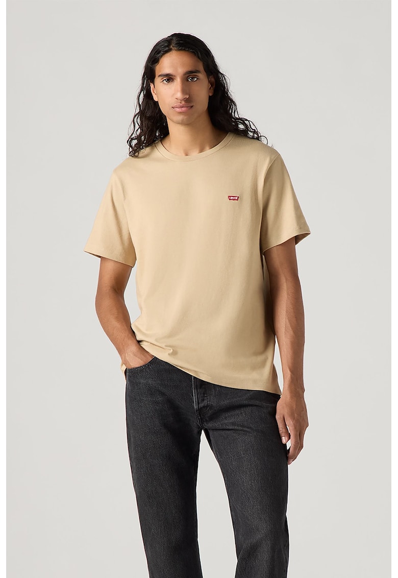 Tricou cu decolteu la baza gatului - Bej
