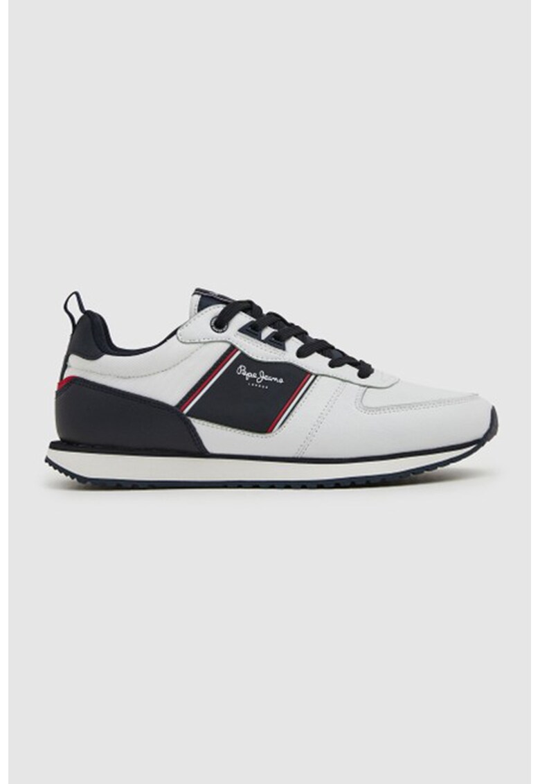 Pantofi sport cu detalii logo contrastante - Alb/Negru