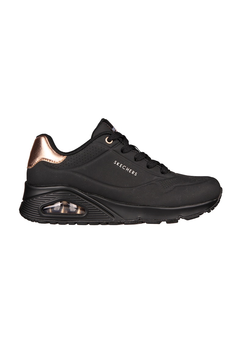 Pantofi sport wedge Uno - Golden Air - Negru/Auriu rose
