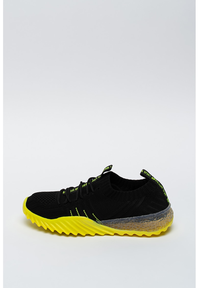 Pantofi sport tip soseta cu talpa contrastanta