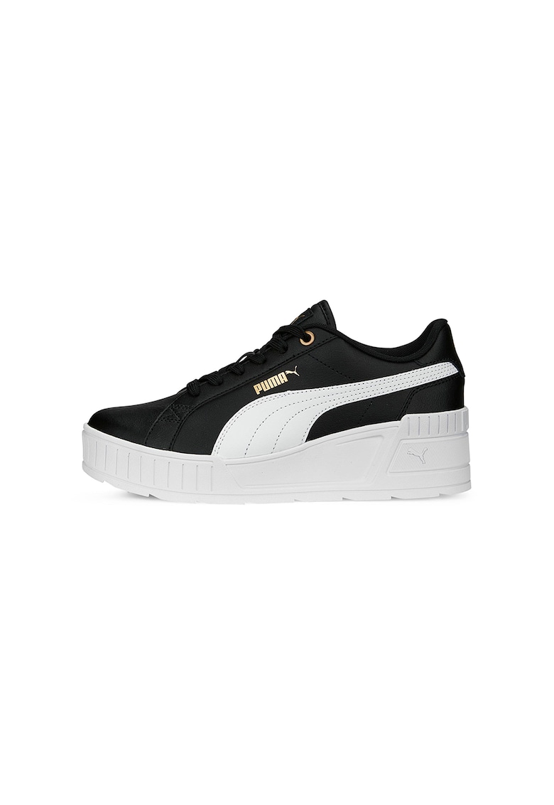 Pantofi sport cu talpa wedge Karmen - Negru stins/Alb optic