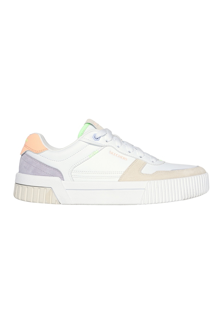 Pantofi sport cu garnituri de piele intoarsa Jade - Alb/Crem