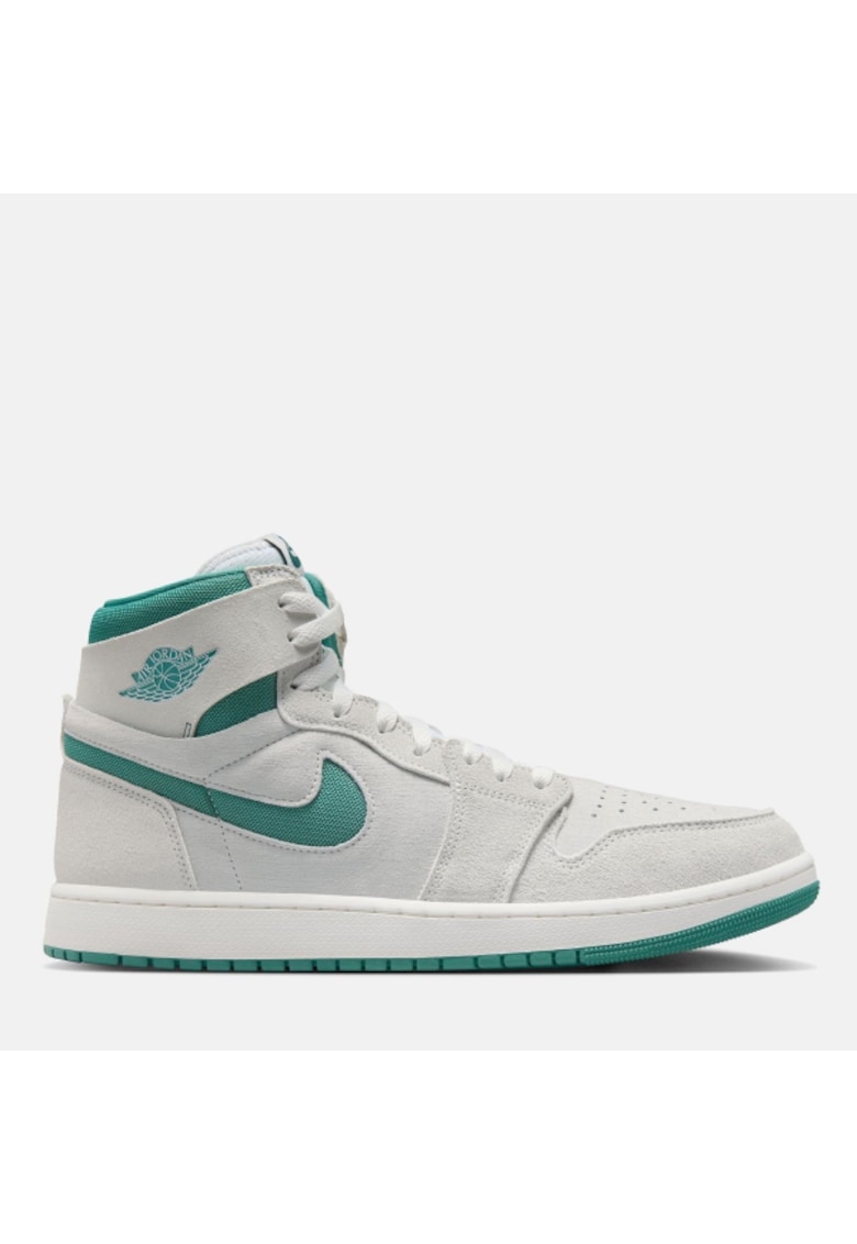 Pantofi sport barbati  Air Jordan 1 Zoom CMFT 2 - piele de caprioara - spuma Formula 23 - alb/verde