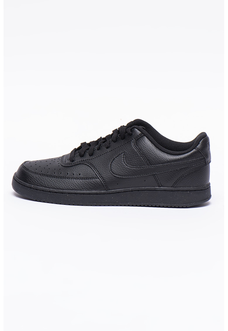 Pantofi sport de piele ecologica Court Vision Low Next Nature - Onyx Black