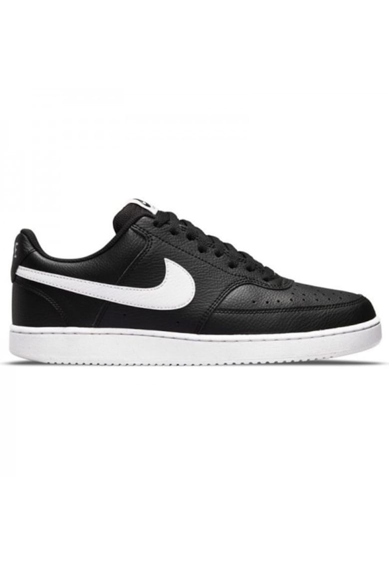 Pantofi sport de piele ecologica Court Vision Low Next Nature - Negru/Alb optic