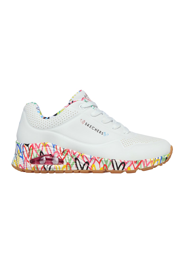 Pantofi sport de piele ecologica Loving Love - Alb