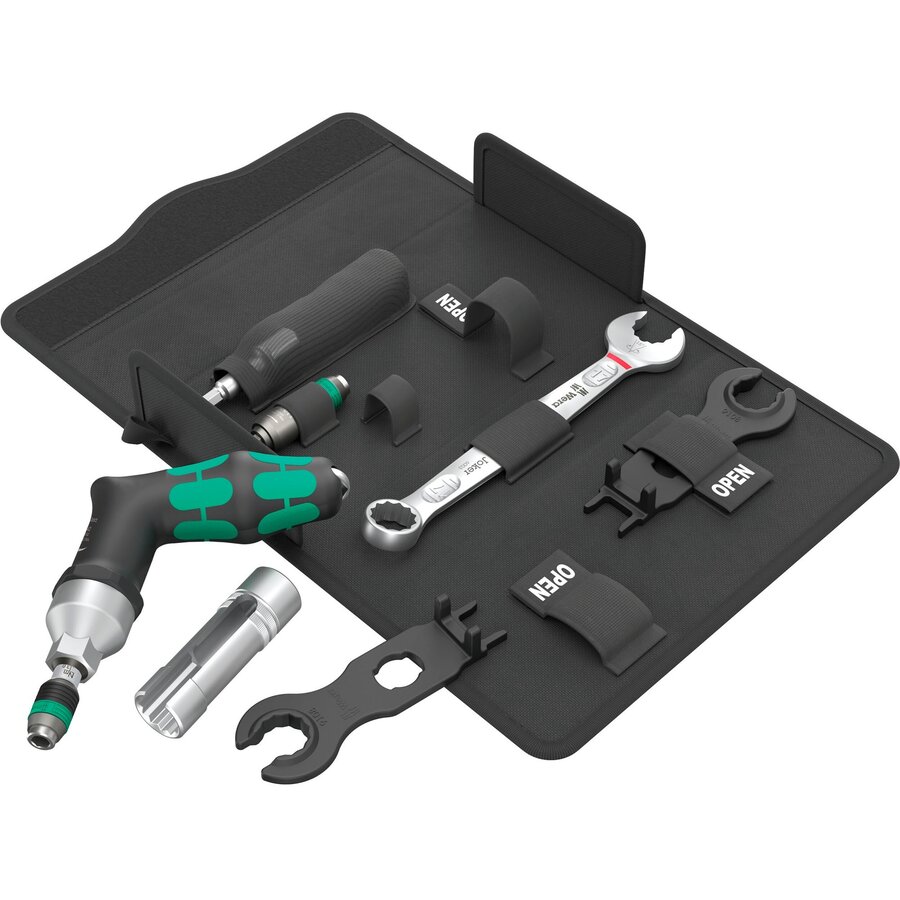9524 Photovoltaic assembly tool set 1 (black/green, 7-piece, with Rapidaptor quick-change chuck)