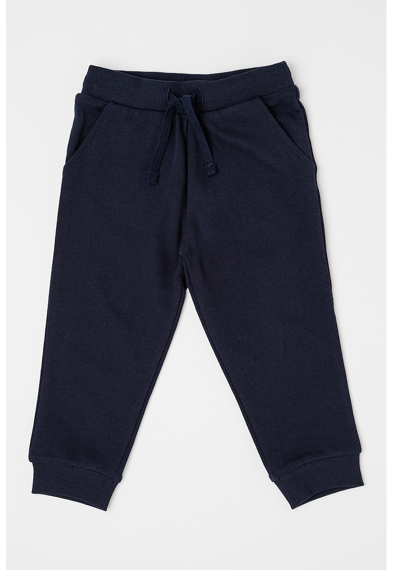 Pantaloni de trening din bumbac cu talie ajustabila - Corai - Bleumarin -