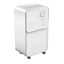 Dezumidificator AlecoAir D12 ECO 12 l /24h Debit 120 mc/h Pentru 15 m² Ionizare Higrostat Timer Display digital Afisare