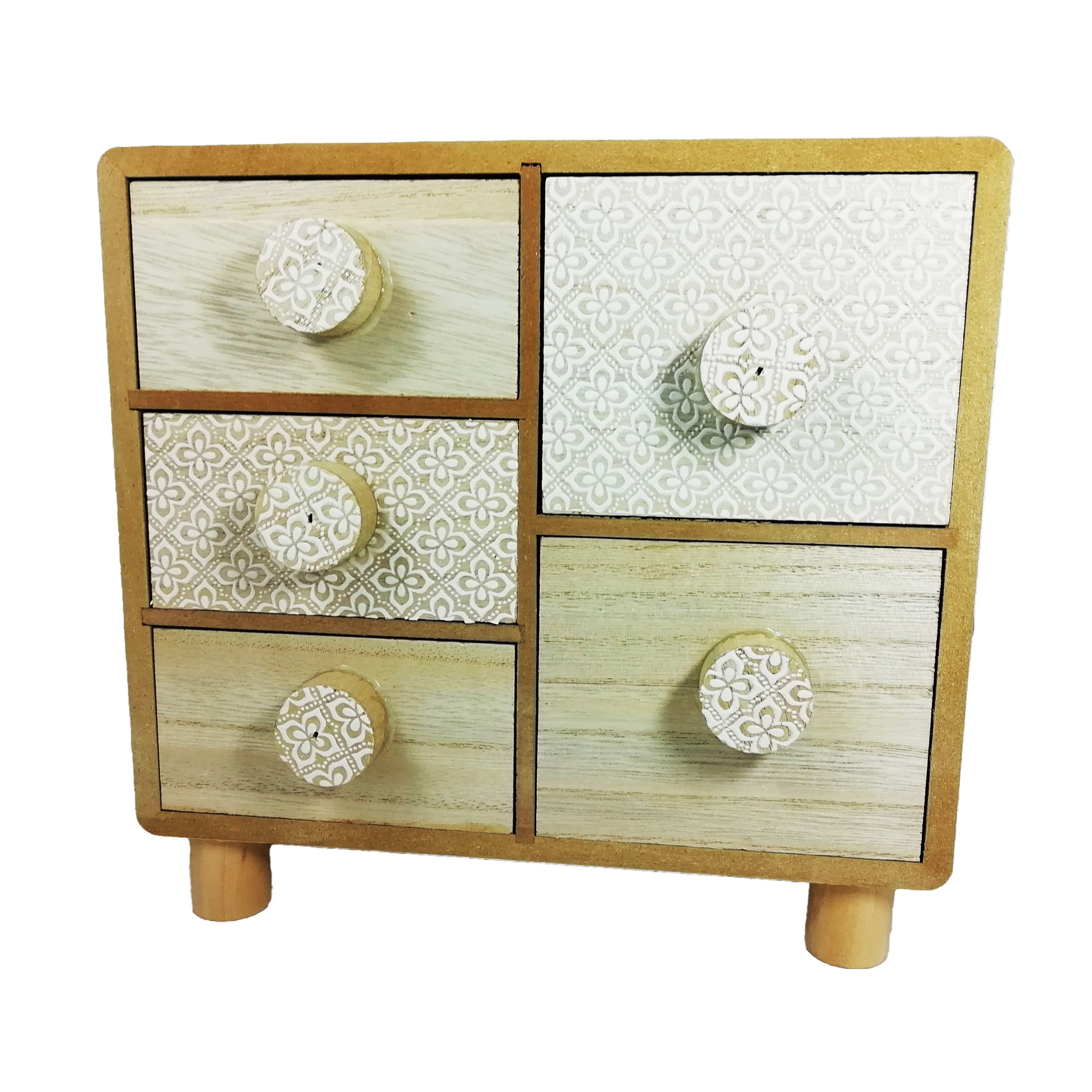 Casetă depozitare din lemn natur - WZ2807