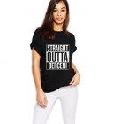 Tricou dama negru Straight Outta Berceni