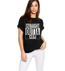 Tricou dama negru Straight Outta Cluj