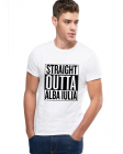 Tricou alb barbati Straight Outta Alba Iulia