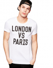 Tricou alb barbati London vs Paris