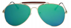 Ochelari de soare Aviator Outdoorsman Verde reflexii Auriu
