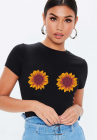 Tricou dama negru Sunflower