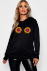 Hanorac dama negru Sunflower