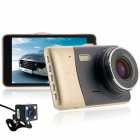 Resigilat Camera auto Dubla DVR iUni Dash 401 Full HD 4 Inch 170 grade