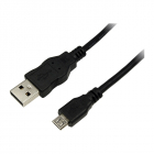 Cablu USB 2 0 A T Micro B T black 1 0m Logilink CU0058