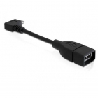 Delock Cablu USB micro B tata in unghi la USB 2 0 A mama OTG 11cm