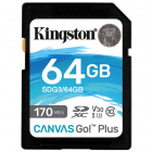 Card SD Canvas Go Plus 64GB Clasa 10 UHS I U3 V30 170Mbs
